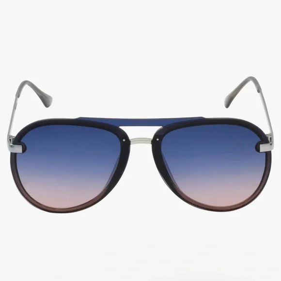?VINCE CAMUTO? VC991 Aviator Pilot Sunglasses Vince Camuto VC991 TS Rimless Aviator Sunglasses Gold Frame  main image 4